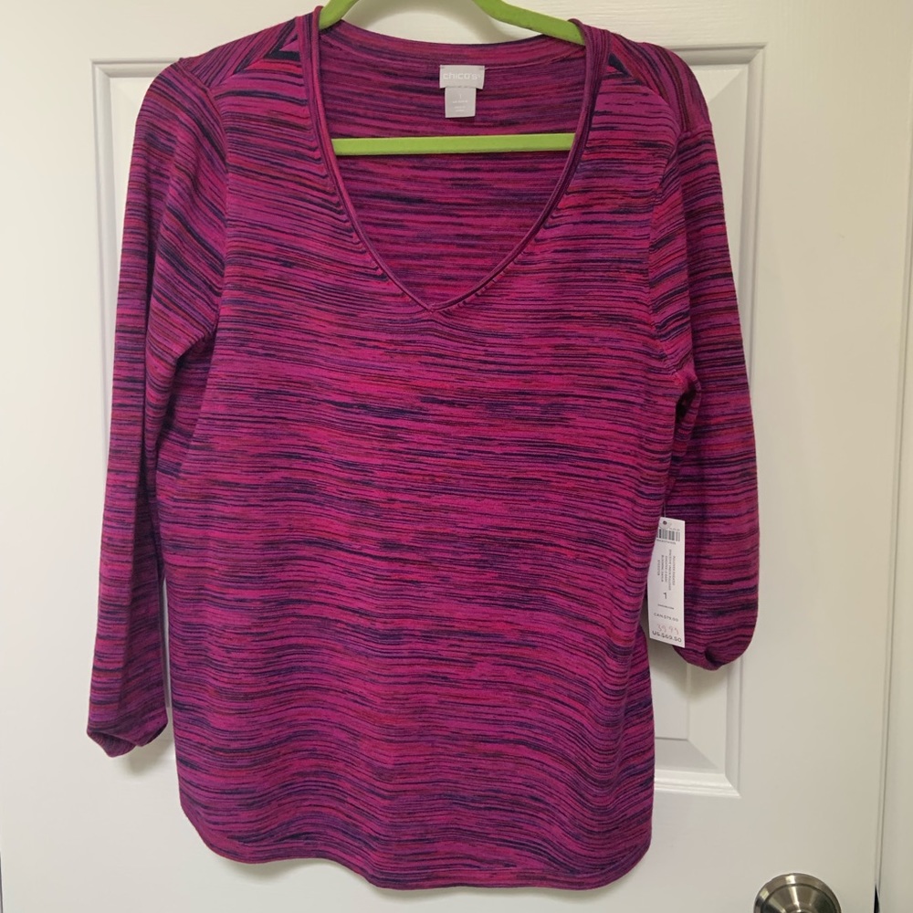 NWT CHICOS V NECK PULLOVER